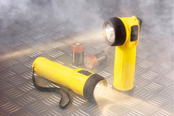 TORCH SAFETY WOLF TR-24 2 CELL, ANGLE CONFORMED TO ATEX 2X LR20, Price Per PCE, IMPA 792264, ISSA , KERGER NR. - EC Nr - Kloska2 , Origin FI, HS CODE 85139000
