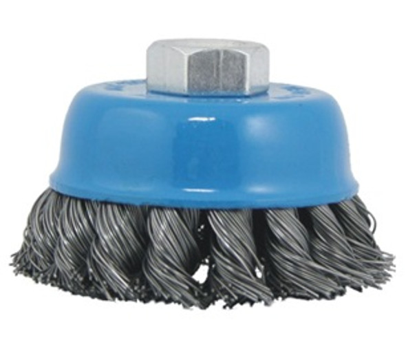 Wire Cup Brush, plaited/knot type, 60 mm dia, nut M14 thread , steel, Price Per PCE, HS-Code 9603500000, Origin CN, IMPA 592075, Weight 0.213Kg, TETRA, Quality B