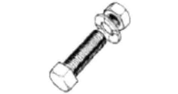 Spare parts for scaling machine Trident Neptune, Bolt + Nut, Part No 340.559, Price Per PCE, HS-Code 8467920000, Origin XU, IMPA 591292, Weight 0.145Kg, Trelawny, Quality A