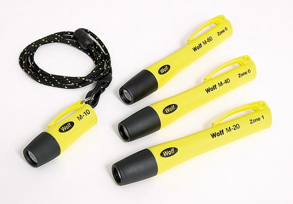 Wolf M-85, ATEX LED midi torch, certified for zone 0, incl. batteries, IMPA 792280, Price Per PCE, HS-Code 8513100000, Origin XU, IMPA 792280, Weight 0.24Kg, Wolf Safety, Quality A