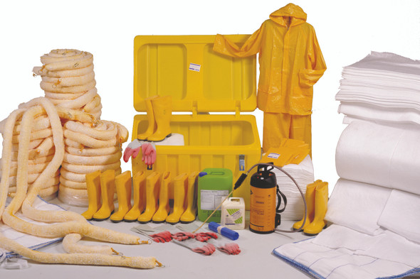 Spillkit 1900 liter in rol container 150 x 110 x 130 cm, Price Per PCE, HS-Code 6307103000, Origin NL, IMPA 232532, Weight 120Kg, Technosafety, Quality B