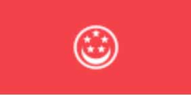 FLAG SINGAPORE, ENSIGN FLAG 70X100CM BUNTING, IMPA 371942, Price per SHT