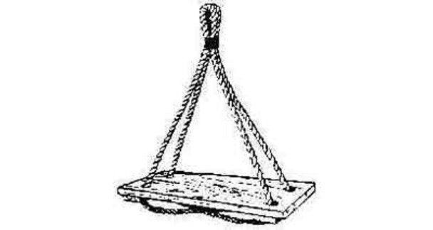WOODEN BOATSWAIN'S CHAIR COMPLETE WITH SLING, Price for 1, IMPA 232121, ISSA 4307402, Weight 3.60Kg HS Code:  44071000 Origin:  NETHERLANDS