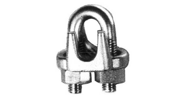 WIRE ROPE CLIP 12mm STAINLESS STEEL AISI-316, Price for 1, IMPA 233659, ISSA , Weight 0.12Kg HS Code:  73269098 Origin:  CHINA