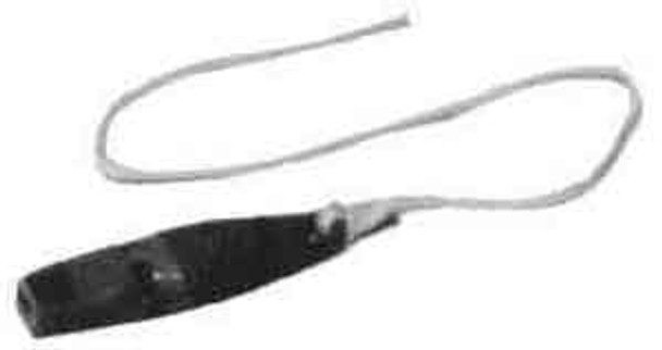LIFEBOAT WHISTLE PLASTIC WITH CORD, Price for 1, IMPA 330252, ISSA 4700707, Weight 0.01Kg HS Code:  92089000 Origin:  ITALY