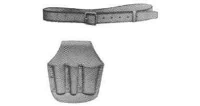 TOOL BELT LEATHER , Price for 1, IMPA 613692, ISSA , Weight 0.41Kg HS Code:  42033000 Origin:  NETHERLANDS