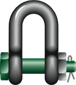 CHAIN SHACKLE SAFETY BOLT 16x19x27mm  WLL 3,25 ton, Price for 1, IMPA 234522, ISSA 4309902, Weight 0.79Kg HS Code:  73269098 Origin:  NETHERLANDS