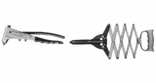 PLIER HAND RIVETER - BELLOW TYPE cap.3,0-6,4mmGERMAN, Price for 1, IMPA 615231, ISSA 5733102, Weight 2.48Kg HS Code:  82032000 Origin:  GERMANY