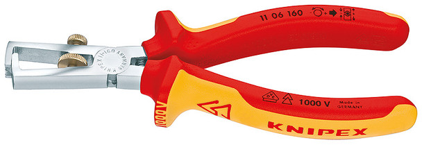 VDE-PLIER STRIPPING 160mm  (1000 Volt)OHMEGA, Price for 1, IMPA 611742, ISSA 5731102, Weight 0.17Kg HS Code:  82032000 Origin:  SPAIN