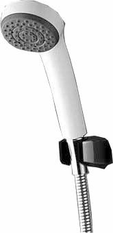 SHOWER HEAD PLASTIC WHITE WITH HOSE 120cm  BSP 1/2", Price for 1, IMPA 530375, ISSA 3907101, Weight 0.29Kg HS Code:  39269097 Origin:  CHINA