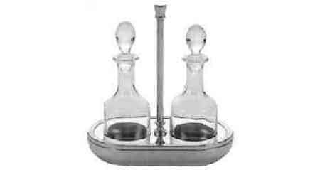 CRUET STAND SET OIL AND VINEGAR, Price for 1, IMPA 171021, ISSA 2568045, Weight 0.50Kg HS Code:  70133319 Origin:  NETHERLANDS