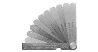 FEELER GAUGE 150mm 0,1-2,0mm (13 leaves)GERMAN, Price for 1, IMPA 650557, ISSA , Weight 0.30Kg HS Code:  90173000 Origin:  GERMANY