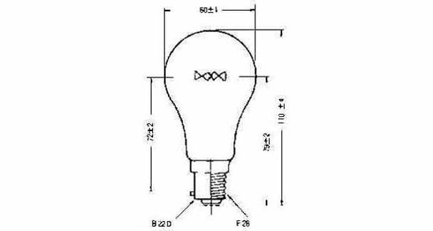 LAMP NAVIGATION B22, 220V 65W, Price Per PCE, IMPA 790415, ISSA , KERGER NR. - EC Nr - Kloska2 , Origin CN, HS CODE 85392290
