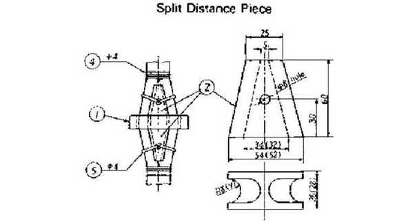SPLIT DISTANCE PIECE PVC FOR STEPS+SPREADERS-FLAT, Price for 1, IMPA 232043, ISSA , Weight 0.03Kg HS Code:  39269090 Origin:  NETHERLANDS