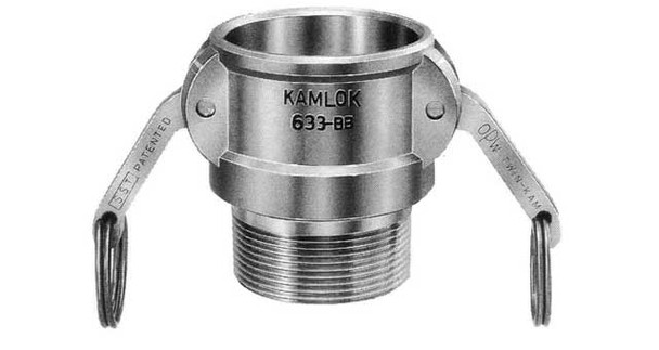 Camlock Coupling Type B, Diameter 32 mm (1-1/4"), Messing, IMPA 351868, Price Per PCE, HS-Code 7419809099, Origin CN, IMPA 351868, Weight 0.482Kg, TETRA, Quality B