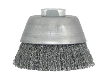 Wire Cup Brush, standard/crimped, 75 mm dia, nut M14 thread, steel, IMPA 592072, Price Per PCE, HS-Code 9603500000, Origin CN, IMPA 592072, Weight 0.214Kg, TETRA, Quality B