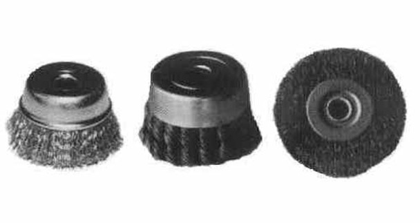 Wire Cup Brush, standard/crimped, 100 mm dia, 5/8" (16 mm) arbor, steel, IMPA 510762, Price Per PCE, HS-Code 9603500000, Origin CN, IMPA 510762, Weight 0.366Kg, TETRA, Quality B