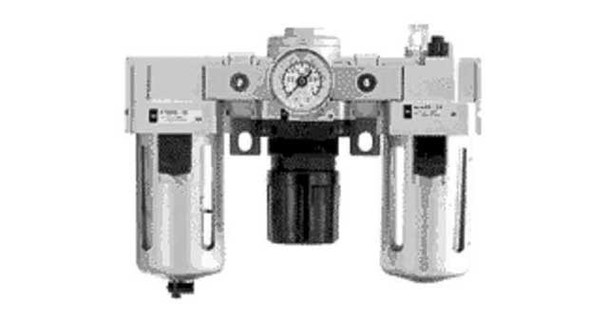 TETRA AC 3000-02, Airline Filter Regulator Lubricator Combination, Connection Thread PT 1/4, Regulating 
 Range 0.05 - 0.85, L/min 2000
, Price Per PCE, HS-Code 8479899790, Origin CN, IMPA 590831, Weight 2.14Kg, TETRA, Quality B