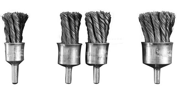Wire Cup Brush, shaft welded type, plaited/knot type, 25 mm dia, 6 mm shaft, steel, 20.000RPM, IMPA 592086, Price Per PCE, HS-Code 9603500000, Origin CN, IMPA 592086, Weight 0.087Kg, TETRA, Quality B