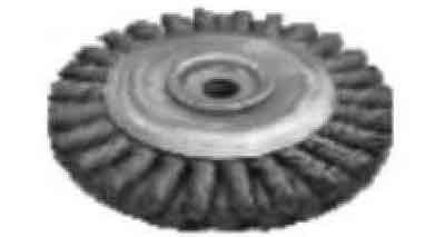 Wire Wheel Brush, plaited/knot type, 150 x 12 mm, 22,2 mm (7/8") arbor, steel, Price Per PCE, HS-Code 9603500000, Origin CN, IMPA 591291, Weight 0.534Kg, TETRA, Quality B