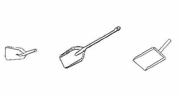 Non-spark dust pan, anti-static, 162x225x350 mm, IMPA 615965 , Price Per PCE, HS-Code 8201100000, Origin CN, IMPA 615965, Weight 0.275Kg, TETRA, Quality B
