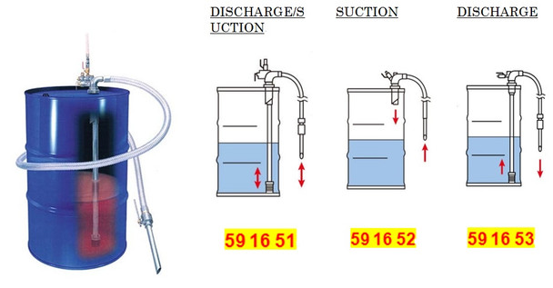 TETRA PBP-10, Pneumatic Barrel Pump, 1/4" Air Inlet, 3/4" Fluid Outlet, IMPA 591653, Price Per PCE, HS-Code 8413810090, Origin IN, IMPA 591653, Weight 5.3Kg, TETRA, Quality B