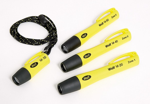 Wolf M-85, ATEX LED midi torch, certified for zone 0, incl. batteries, IMPA 792280, Price Per PCE, HS-Code 8513100000, Origin XU, IMPA 792280, Weight 0.24Kg, Wolf Safety, Quality A