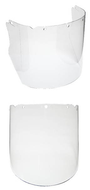 MSA V-gard transparant visor for chemicals, 2,5 mm thick, 203 mm long, to be used with chin guard, 10115856, IMPA 310549, Price Per PCE, HS-Code 6506101000, Origin US, IMPA 310549, Weight 0.26Kg, MSA, Quality A