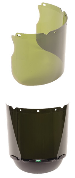 MSA V-gard visor for welding and cutting, shade 5, 1,8 mm thick and 203 long, 10115861, IMPA 310546, Price Per PCE, HS-Code 6506101000, Origin US, IMPA 310546, Weight 0.3Kg, MSA, Quality A