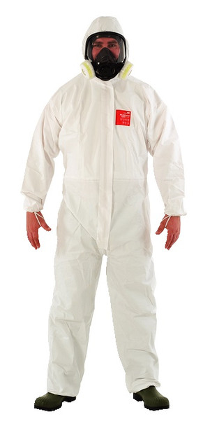 Technosafety disposable coverall, Cat III, Type 4/5/6, White with orange seal, Anti-static, Size XXXL, IMPA 312086, Price Per PCE, HS-Code 3926200000, Origin CN, IMPA 312086, Weight 0.25Kg, Technosafety, Quality B