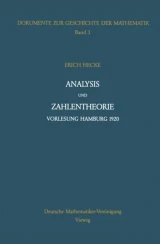 Analysis und Zahlentheorie by Erich Hecke