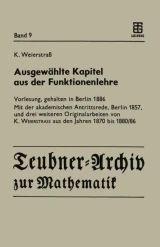 Ausgewählte Kapitel aus der Funktionenlehre by Karl Weierstrass