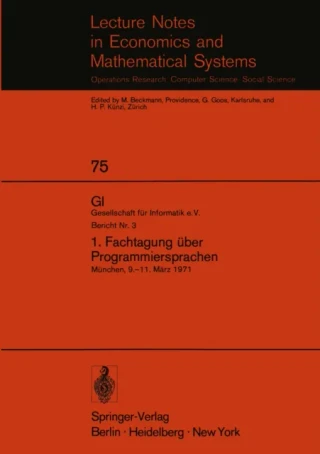 1. Fachtagung über Programmiersprachen by Manfred Paul | Hans Langmaack