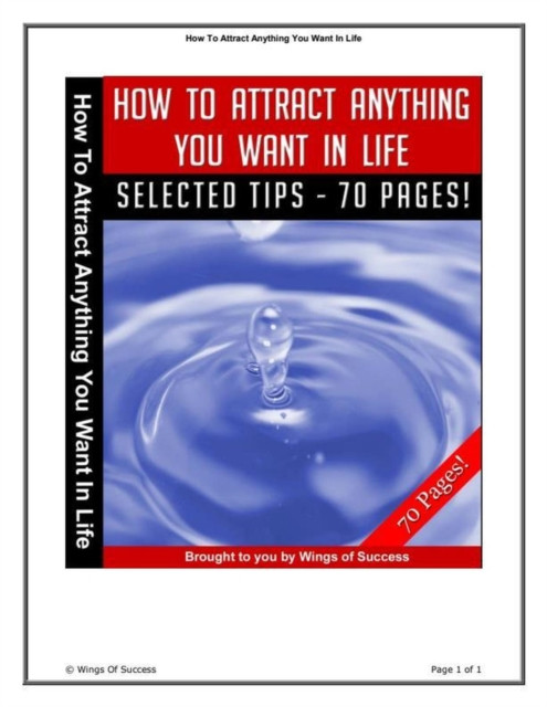 How to attract anything you want in life