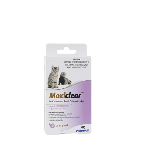 MOXICLEAR FOR KITTENS AND SMALL CATS UP TO 4KG