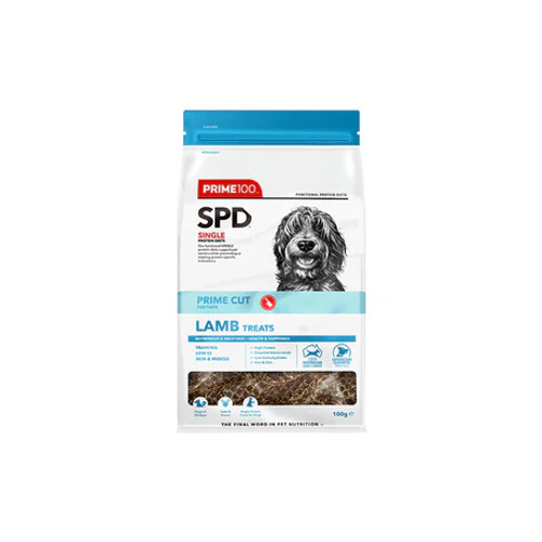 PRIME CUT SPD DOG TREATS
SPD Prime Cut Lamb Treats 100g