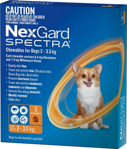 NEXGARD FOR DOGS 2-3.5KG 3'S ORANGE