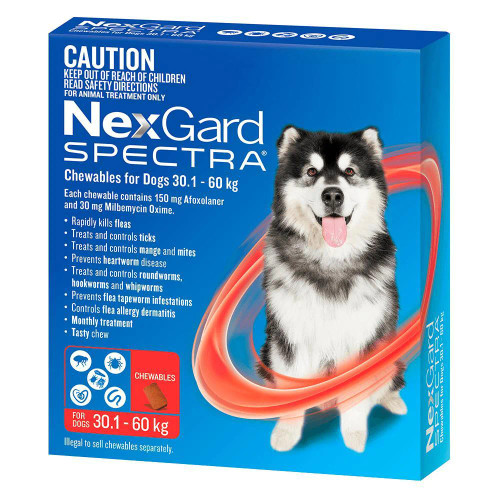 NEXGARD FOR DOGS 30-60KG 3'S RED
