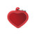 Myfamily Id Tag - Hushtag Collection - Aluminium Red Heart With Red Rubber