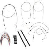 Burly Brand Complete Stainless Braided Handlebar Cable/Brake Line Kit - 16" Ape Hanger Handlebars B30-1086 Burly Brand Complete Stainless Braided Handlebar Cable/Brake Line Kit - 16" Ape Hanger Handlebars B30-1086