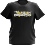 Deegan Apparel Dbtss3007Blys Tee Youth Shocking Black Yellow Sm