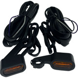 Drag Specialties Marker Lights - Black - Amber Lens - '04-'13 Xl