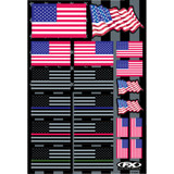 Factory Effex Decal Sheet - Fx Usa Flags 27-68000