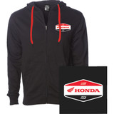 Factory Effex Honda Stadium Zip-Up Hoodie - Black - 2Xl 27-88308
