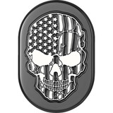Figurati Designs Antenna Cover - Right Rear Fender - Contrast Cut American Flag Skull - Black Fd28-Ac-Blk-Rt