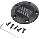 Figurati Designs Timing Cover - 5 Hole - Blue Line American Flag - Black Fd71-Tc-5H-Blk Figurati Designs Timing Cover - 5 Hole - Blue Line American Flag - Black Fd71-Tc-5H-Blk
