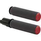 Arlen Ness 500-055 Grip Knurled Tbw Red