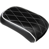 Le Pera Bare Bones Pillion Pad - Diamond - Black W/ White Stitch - Softail '08-'17 Lxe-007Pdmwtp Le Pera Bare Bones Pillion Pad - Diamond - Black W/ White Stitch - Softail '08-'17 Lxe-007Pdmwtp