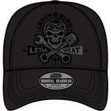 Lethal Threat Ht82101 Hat Crash N Burn Blk Osfa