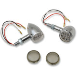 Drag Specialties Led Marker Lights - Chrome/Red - Smoke Lens